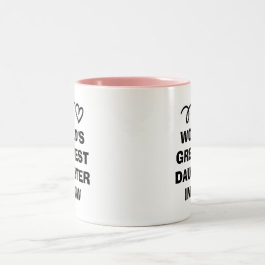 's Werelds grootste dochter in rechtse gewoonten Tweekleurige Koffiemok (Center)