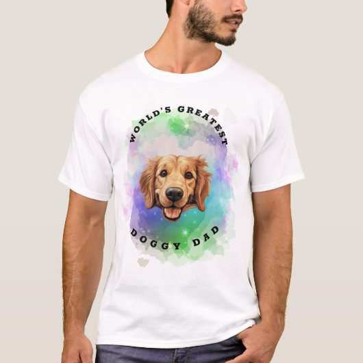 's Werelds Grootste Doggy Pap - Golden Retriever T-shirt (Voorkant)