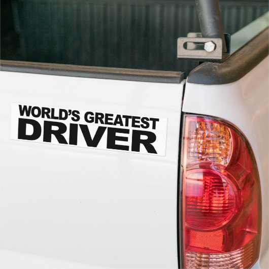 's Werelds grootste driver Bumpersticker (Op Truck)