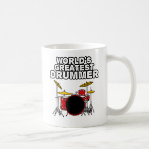 's Werelds grootste drummer, drumkit muzikant Koffiemok
