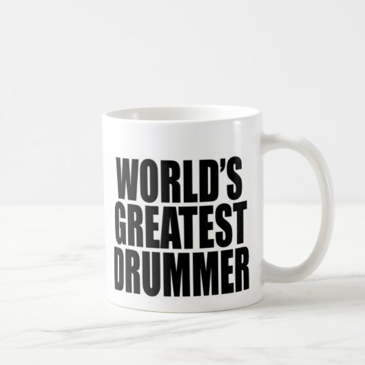 's Werelds grootste drummer Koffiemok (Rechts)