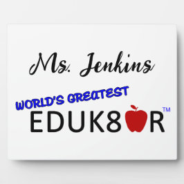 's Werelds Grootste Educator Wit Fotoplaat