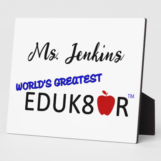 's Werelds Grootste Educator Wit Fotoplaat (Zijkant)