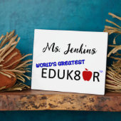 's Werelds Grootste Educator Wit Fotoplaat (Zijkant)