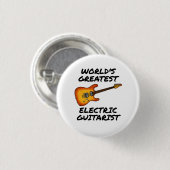 'S Werelds grootste elektrische gitarist, Guitar F Ronde Button 3,2 Cm (Voorkant /achterkant)
