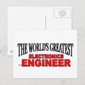 's Werelds grootste elektronicaingenieur Briefkaart (Voorkant / Achterkant)