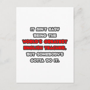 's Werelds grootste Engelse leraar grap Briefkaart