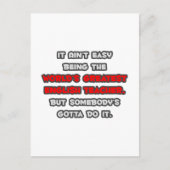 's Werelds grootste Engelse leraar grap Briefkaart (Voorkant)