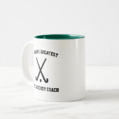 'S Werelds Grootste Field Hockey coach koffie mok (Voorkant links)