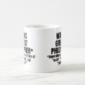 's Werelds grootste filosoof Funny Philosophy Koffiemok (Center)