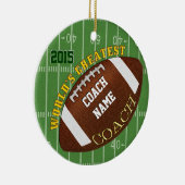 's Werelds grootste Football Coach Gifts, sieraden Keramisch Ornament (Rechts)