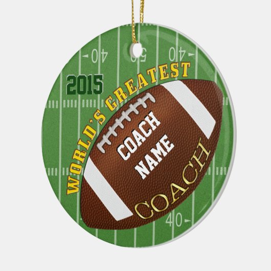 's Werelds grootste Football Coach Gifts, sieraden Keramisch Ornament (Links)