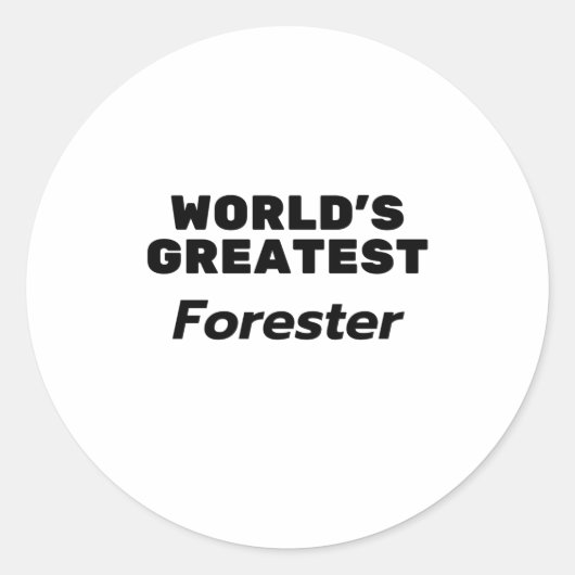's Werelds grootste Forester Ronde Sticker (Voorkant)
