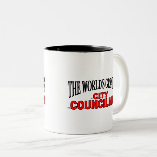 's Werelds grootste gemeenteraadslid Tweekleurige Koffiemok (Voorkant rechts)
