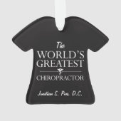 's Werelds grootste gepersonaliseerde T-shirt Ornament (achterkant)