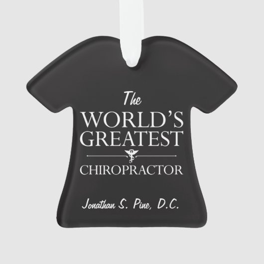 's Werelds grootste gepersonaliseerde T-shirt Ornament (achterkant)