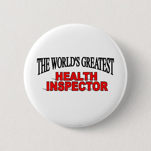 's Werelds grootste gezondheidsinspecteur Ronde Button 5,7 Cm (Voorkant)