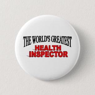 's Werelds grootste gezondheidsinspecteur Ronde Button 5,7 Cm