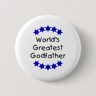 's Werelds grootste godvader (dk. blauwe sterren) Ronde Button 5,7 Cm