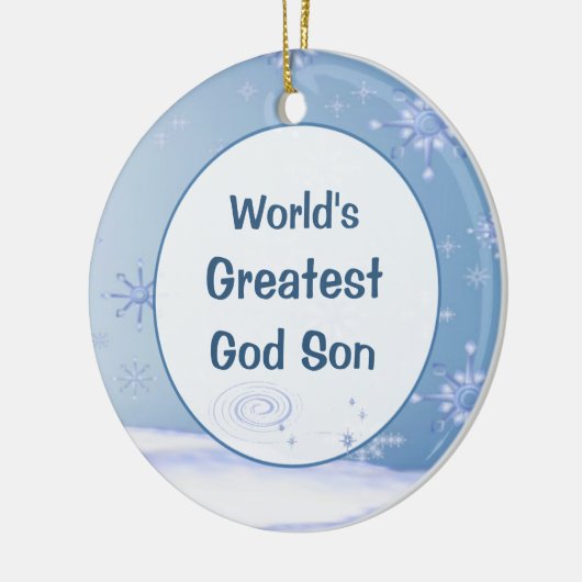 's Werelds grootste godvreugdezoon kerstversiering Keramisch Ornament (Links)