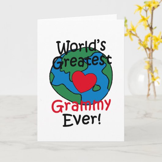 's Werelds grootste Grammyhart Kaart (Gele Bloem)