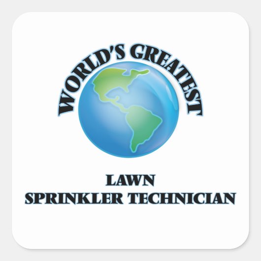 's Werelds grootste grassprinklertechnicus Vierkante Sticker (Voorkant)