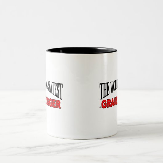 's Werelds grootste gravedigger Tweekleurige Koffiemok (Center)