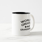 's Werelds grootste Grootmoeder koffie-Mok Tweekleurige Koffiemok (Voorkant rechts)