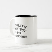 's Werelds grootste Grootmoeder koffie-Mok Tweekleurige Koffiemok (Voorkant links)