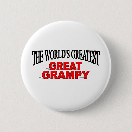 's Werelds grootste grote grijnsteen Ronde Button 5,7 Cm (Voorkant)