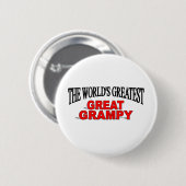 's Werelds grootste grote grijnsteen Ronde Button 5,7 Cm (Voorkant /achterkant)