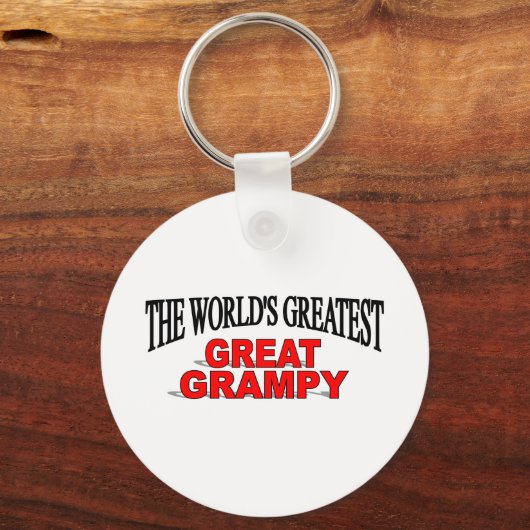 's Werelds grootste grote grijnsteen Sleutelhanger (Voorkant)