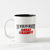 's Werelds grootste grote grijnsteen Tweekleurige Koffiemok (Links)