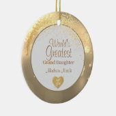 's Werelds grootste grote kerstdochter Keramisch Ornament (Rechts)