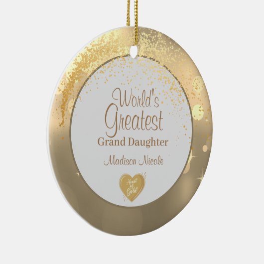 's Werelds grootste grote kerstdochter Keramisch Ornament (Rechts)