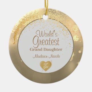 's Werelds grootste grote kerstdochter Keramisch Ornament