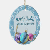 's Werelds grootste grote kerstdochter Keramisch Ornament (Rechts)