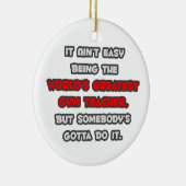 's Werelds grootste gym leraar grap Keramisch Ornament (Rechts)