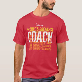 's Werelds grootste GYMNASTICS-coach RED V06 T-shirt