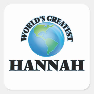 's Werelds grootste Hannah Vierkante Sticker