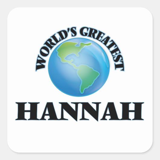 's Werelds grootste Hannah Vierkante Sticker (Voorkant)