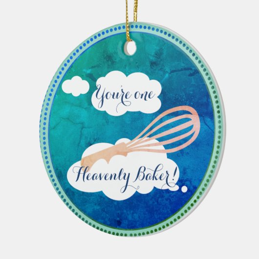 'S Werelds grootste hemelse bakker kerstversiering Keramisch Ornament (Links)