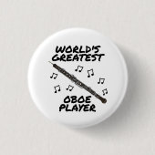 'S Werelds Grootste Hobospeler Oboist Funny Ronde Button 3,2 Cm (Voorkant)