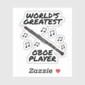 'S Werelds Grootste Hobospeler Oboist Funny Sticker (Vel)