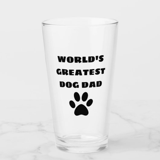 's Werelds grootste hond pap aangepaste tekst op m Glas (Voorkant)