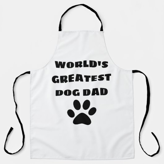 's Werelds grootste hond pap aangepaste tekst op m Schort (Voorkant)