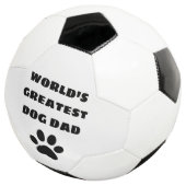 's Werelds grootste hond pap aangepaste tekst op m Voetbal (Drie kwart)