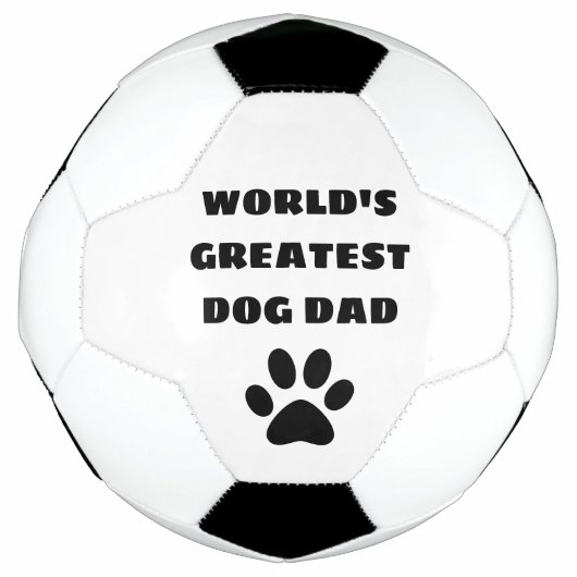 's Werelds grootste hond pap aangepaste tekst op m Voetbal (Voorkant)