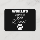 's Werelds grootste hond pap T-Shirt, hou van mijn Visitekaartje (Voorkant)