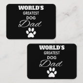 's Werelds grootste hond pap T-Shirt, hou van mijn Visitekaartje (Voorkant / Achterkant)